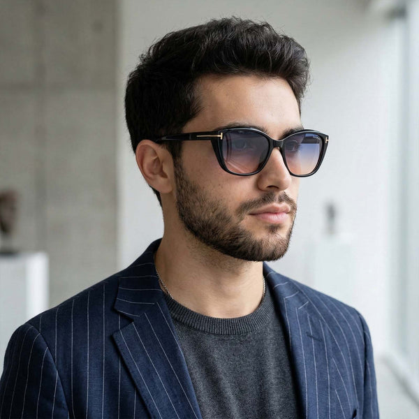 Gambia | Black Dual Tone Cateye sunglass