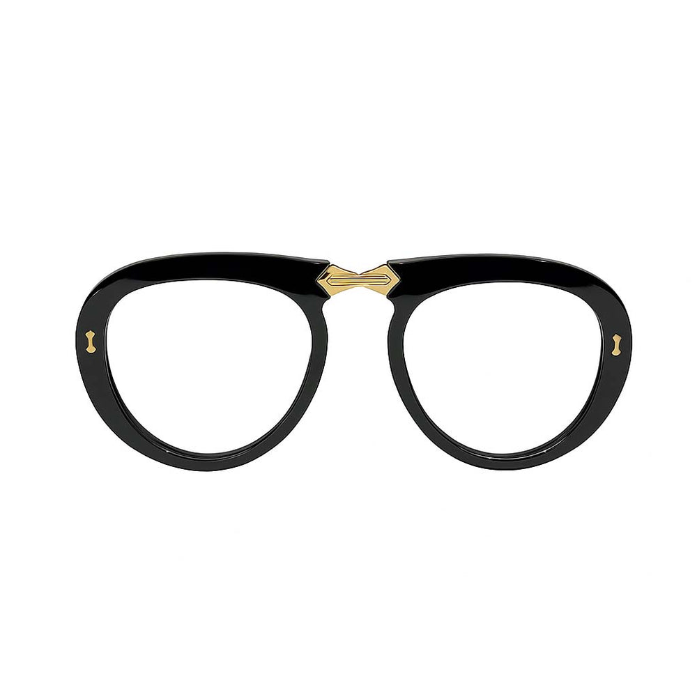 Toronto | Golden Black White Transparent Foldable Aviator Sunglass
