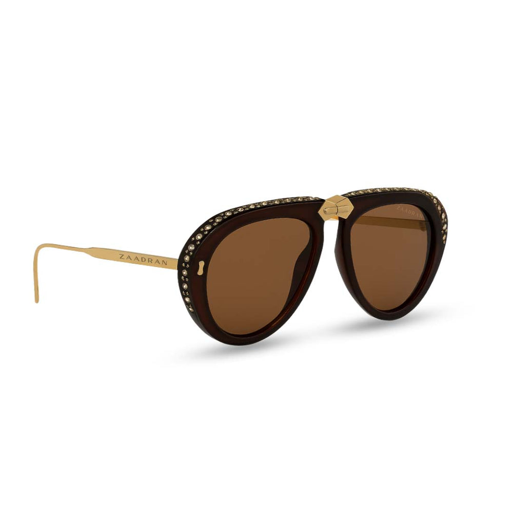 Toronto | Golden Brown Foldable Aviator Sunglass