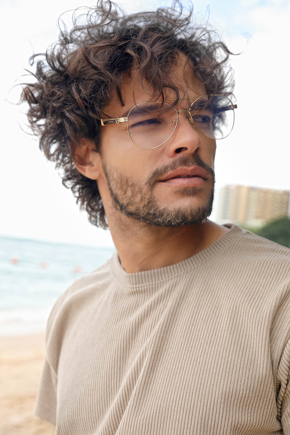 Greece | Golden Transparent Aviator Sunglass