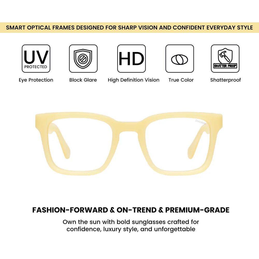 Argentina | Cream Transparent Wayfarer Sunglass