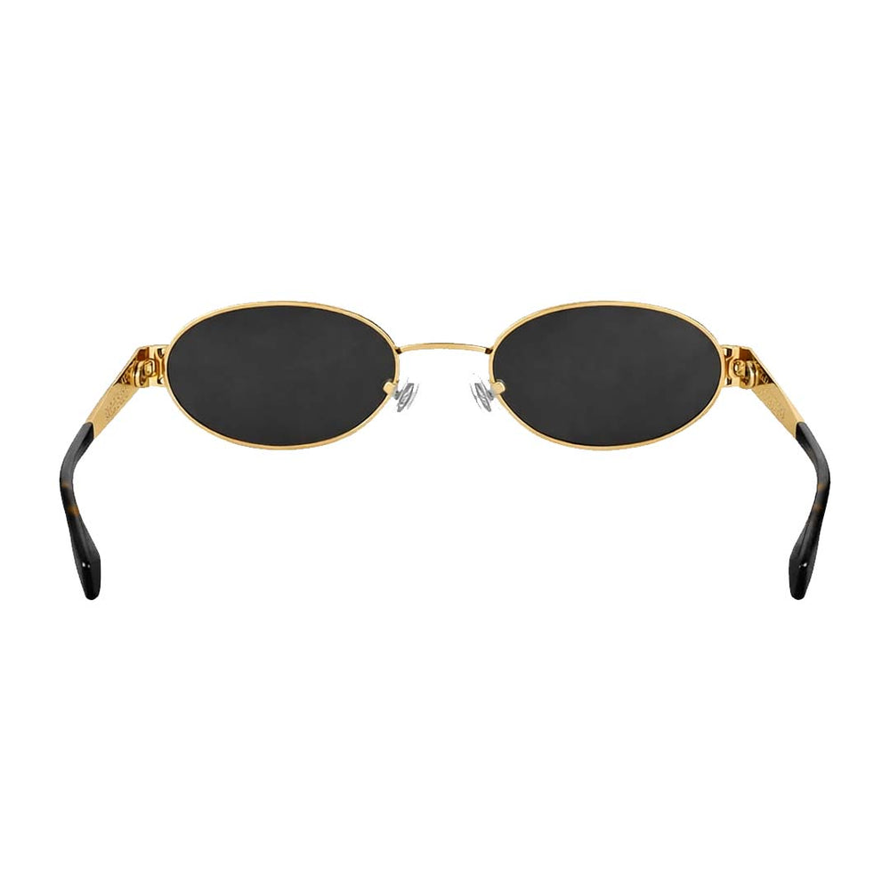 Haiti | Golden Black Round Sunglass