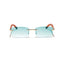 Millionaire | Orange Green Rectangle Sunglass