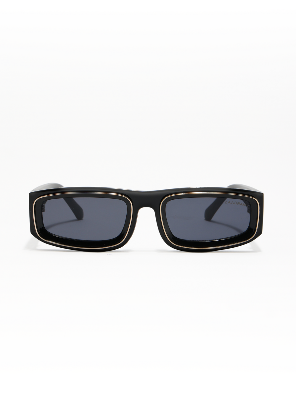 Sudan | Black Golden Rectangle Sunglass