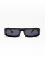 Sudan | Black Golden Rectangle Sunglass