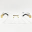 Tbilisi | White Transparent Rimless Wayfarer Sunglass