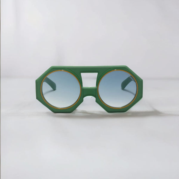 Forest Flair | Green Round Sunglass