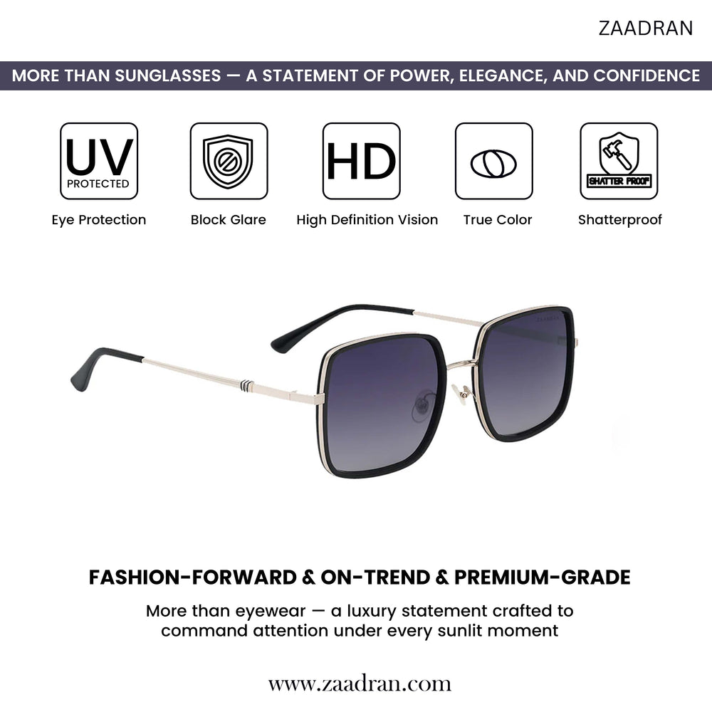 Burma | Black Dual Tone Oversize Wayfarer Sunglass