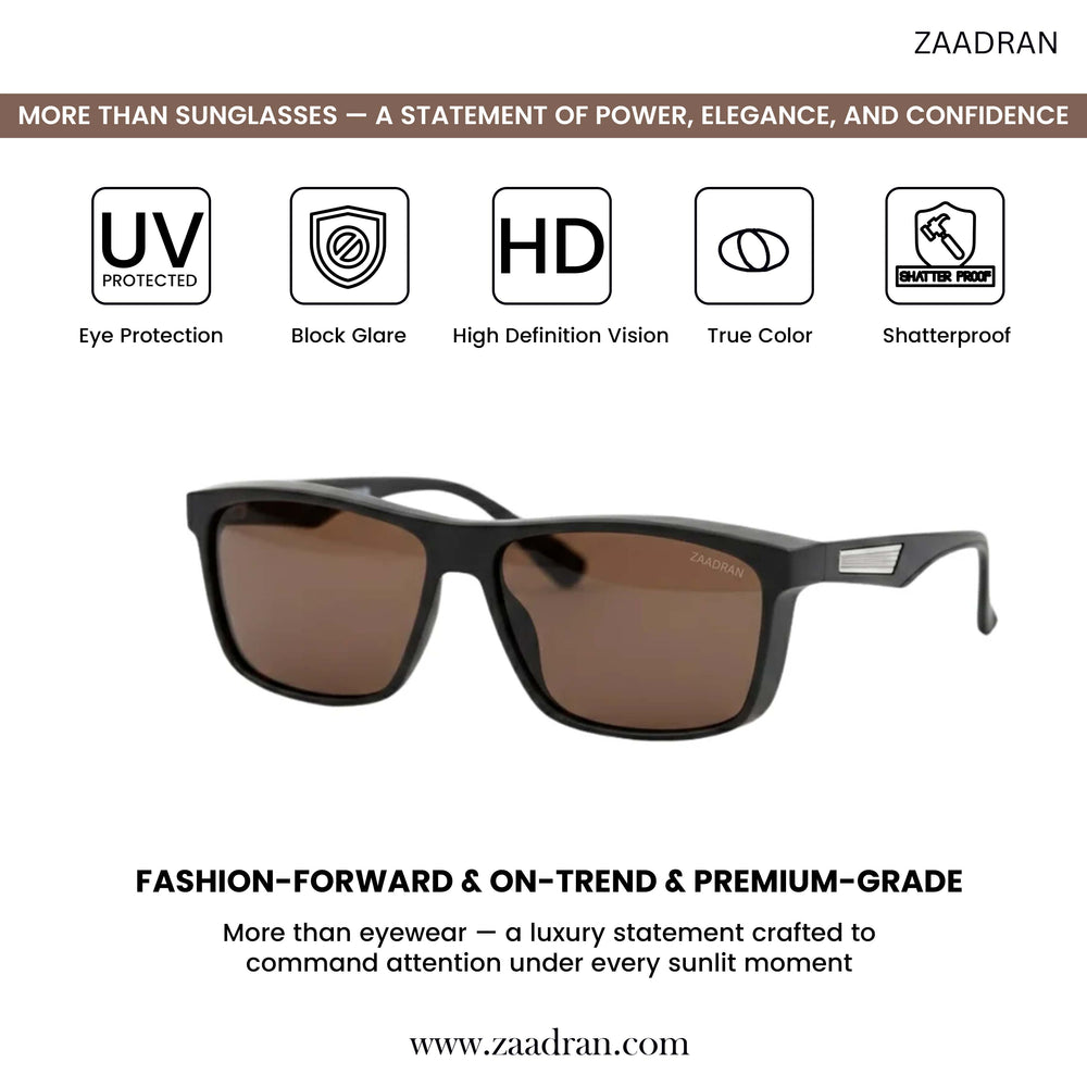 Black Squares | Brown Classic Wayfarer Sunglass