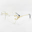 Alberta | Transparent Rimless Square Sunglass