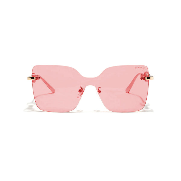 Mexico | Golden Pink Rimless Oversize Sunglass