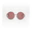 Vintage Underline | Golden Pink Round Sunglass