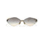 Rose Diamond | Golden Light Brown Rimless Sunglass