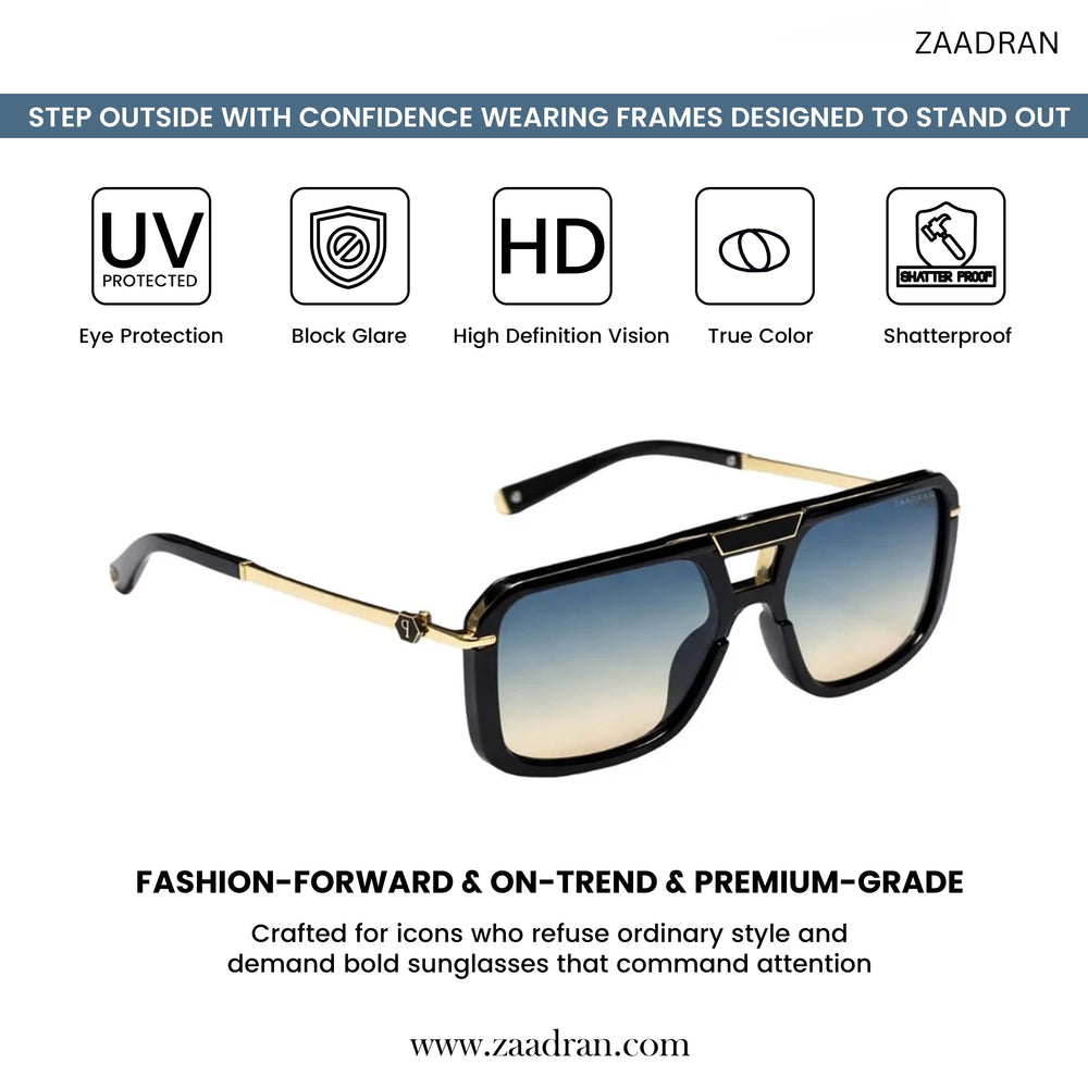 Zambia | Golden Dual Tone Aviator Sunglass