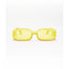 Rome | Yellow Transparent Rectangle Sunglass