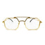 Metal Eyes | Golden Transparent Wayfarer Sunglass