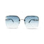 Barbados | Silver Blue Oversize Sunglass