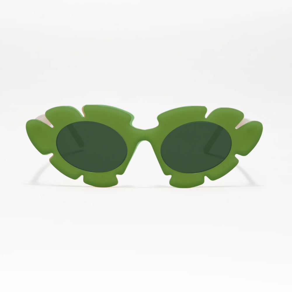 Streamline Shades | Green Round Sunglass