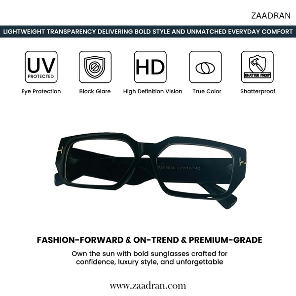 Bulgaria | Black T Transparent Wayfarer Sunglass