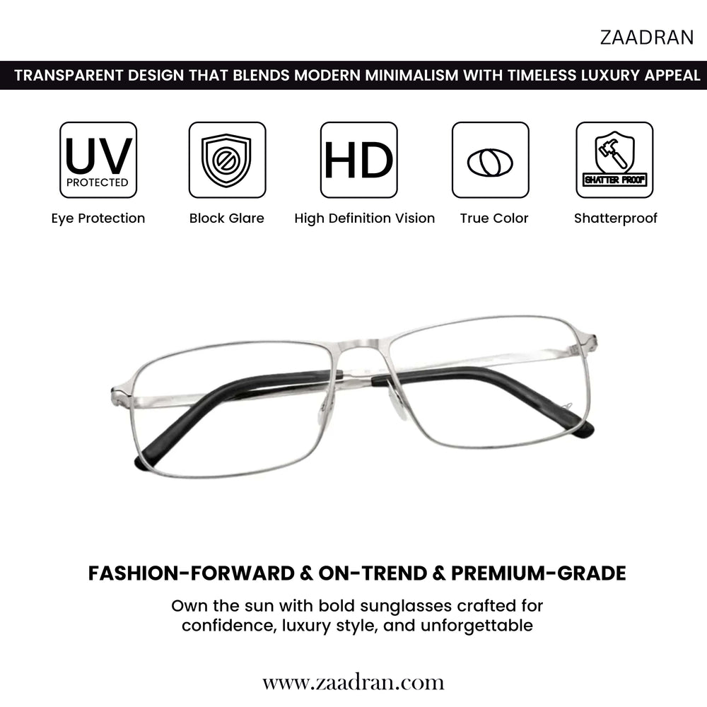 Silver Transparent Rectangle Eyewear | Pinelli Edition Opticals