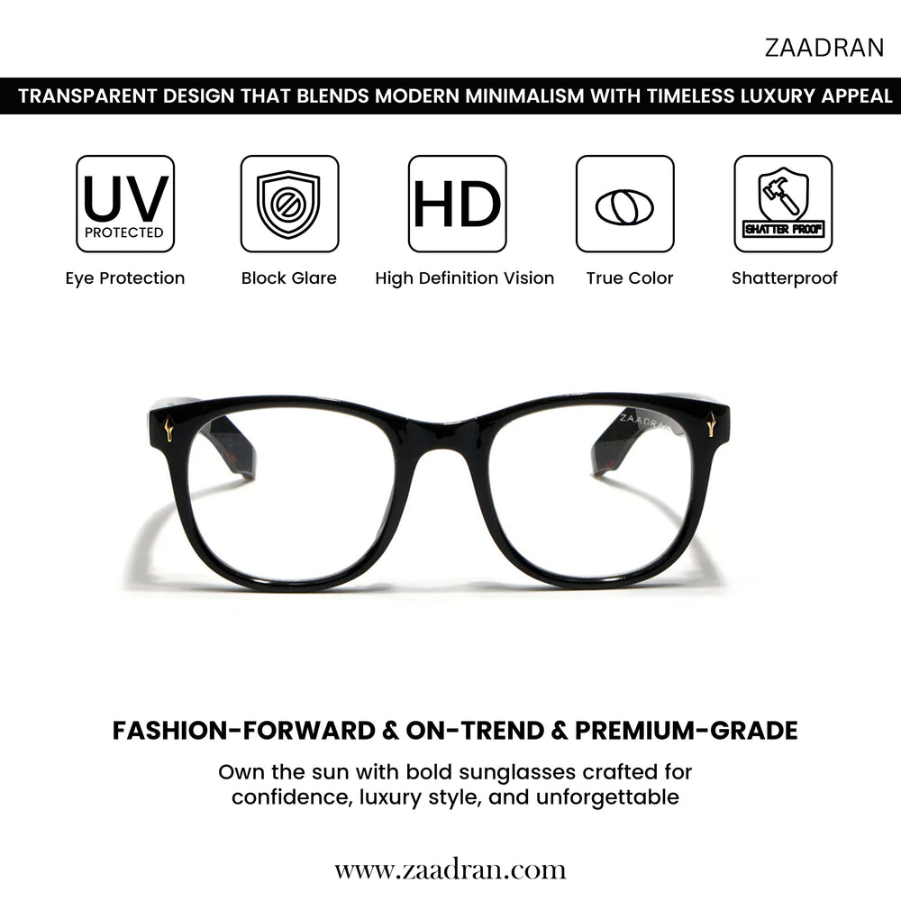 Hogwarts | Black Round Transparent Sunglass