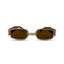 Diamond Glare | Leopard Golden Crystal Rectangle Sunglass