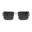 Alberta | Black Rimless Square Sunglass