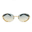 Phuket | Golden Blue Dual Tone Four Stud Round Sunglass