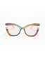 Diamond Cateyes | Rainbow Fancy White Crystals Wayfarer Transparent Sunglass