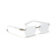 Jordan | White Rimless Transparent Wayfarer Sunglass