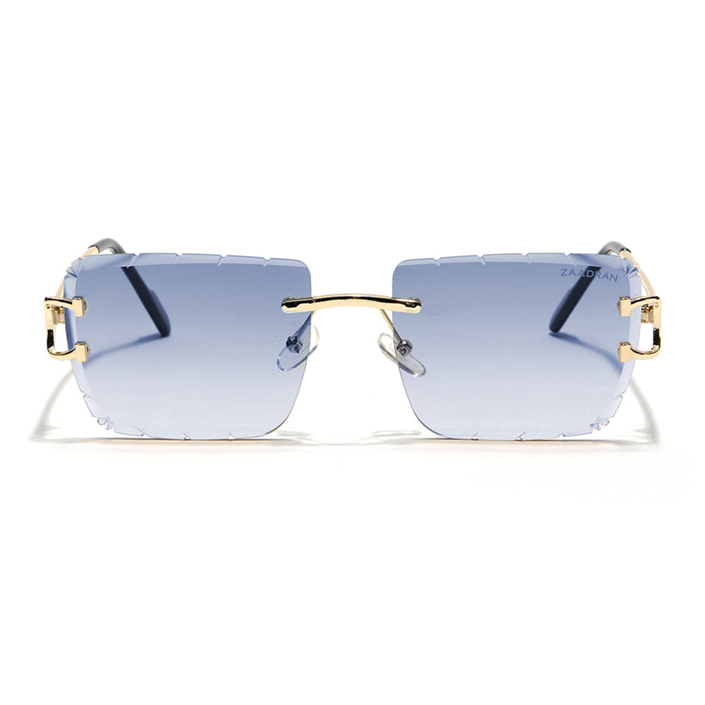 Alberta | Ocean blue Rimless Wayfarer Sunglass - (ZAADRLABOCBLU0009)