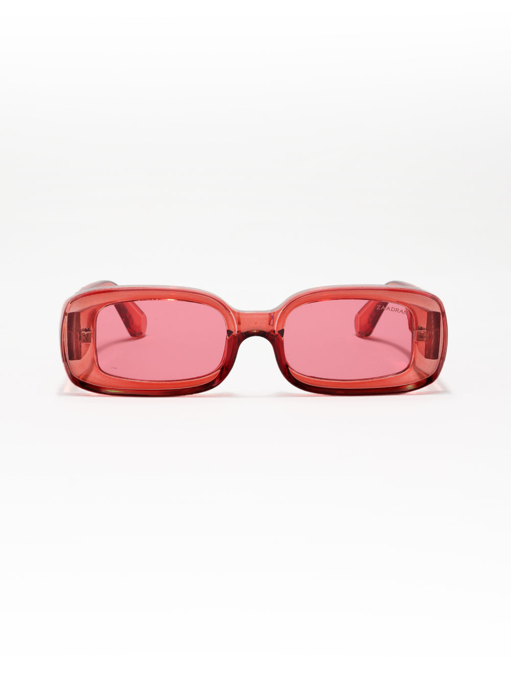 Rome | Red Transparent Rectangle Sunglass