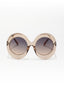 Infinity | Light Brown Round Sunglass