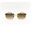 Richmond | Golden Brown Rimless Rectangle Sunglass