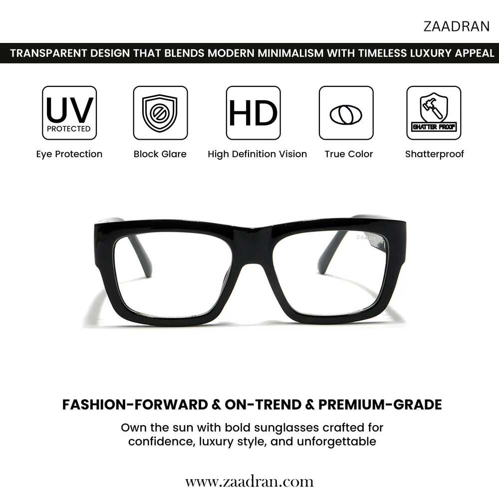 UAE | Black Silver Transparent Wayfarer Sunglass