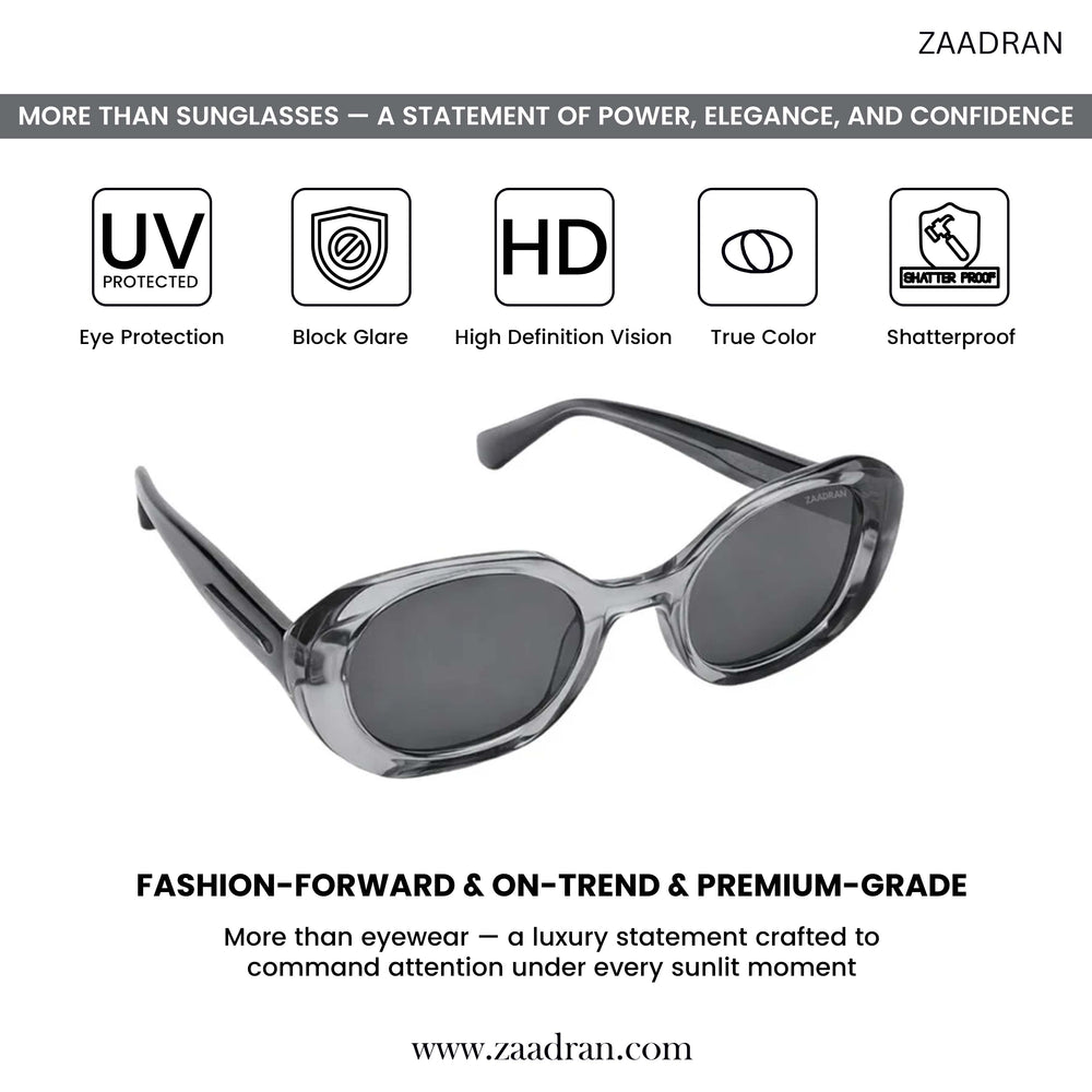 Hungary Octa | Grey Round Wayfarer Sunglass