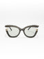 Diamond Cateyes | Black Fancy Cream Crystals Wayfarer Transparent Sunglass