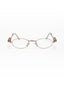 Four Diamond Lady | Rose Gold Oval Transparent Sunglass