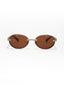 Phuket | Golden Brown Four Stud Round Sunglass