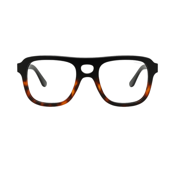 Portugal | Black Leopard Transparent Aviator Sunglass
