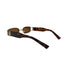 Diamond Glare | Leopard Golden Crystal Rectangle Sunglass