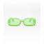 Rome | Green Transparent Rectangle Sunglass