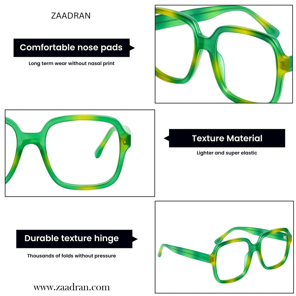 Albania | Green Transparent Oversize Wayfarer Sunglass