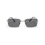 MW Rectangle| Silver Black  Sunglass