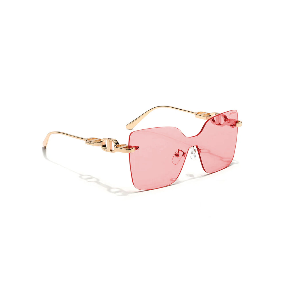 Mexico | Golden Pink Rimless Oversize Sunglass