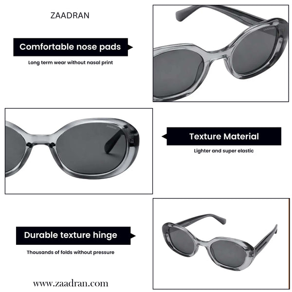 Hungary Octa | Grey Round Wayfarer Sunglass
