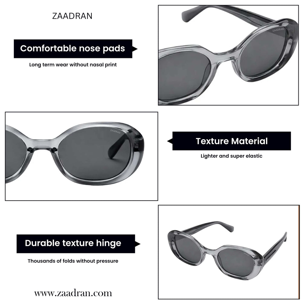 Hungary Octa | Grey Round Wayfarer Sunglass