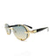 Phuket | Golden Blue Dual Tone Four Stud Round Sunglass