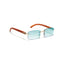 Millionaire | Orange Green Rectangle Sunglass