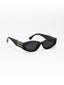 Ireland | Black MW Golden Cateye Oval Sunglass